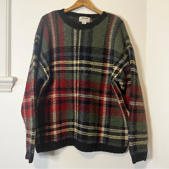 VINTAGE plaid wool sweater - Picture 1 of 6